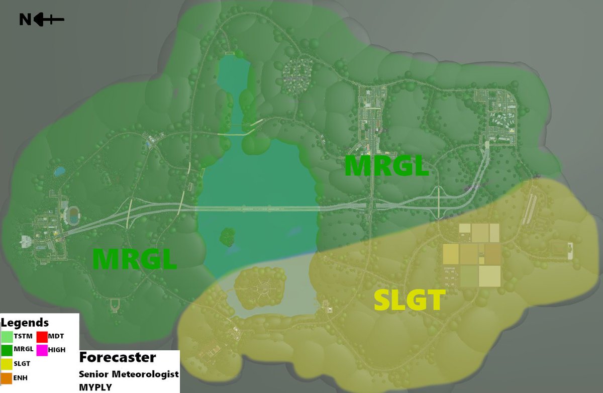 The weather today is heavy rain and it is expected to rain for the rest of the day. On the right is the convection risk chart for the day.