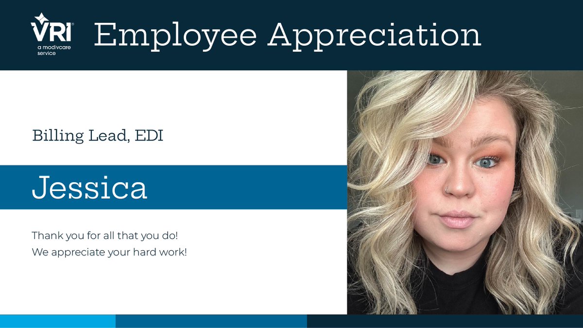 Meet Jessica. "I feel great working for VRI because we strive every day to save lives. Our team members, especially in the care center, are so caring and compassionate. We make a huge difference in so many lives."

#OurTeam #Healthcare #VitalsMonitoring #Seniorcare #Eldercare
