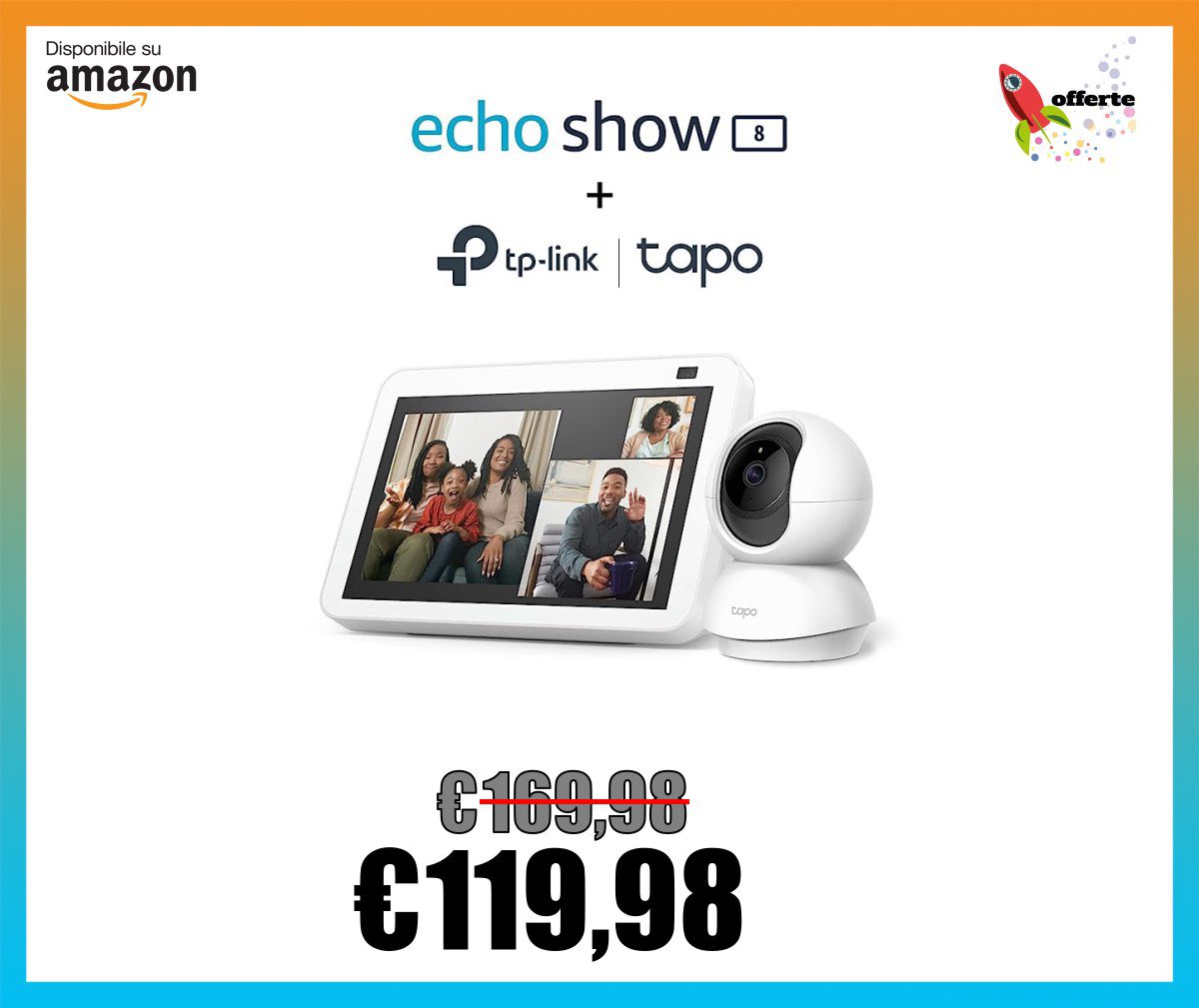 DailyOfferte's tweet photo. ⁣👉 https://t.co/lphoCsM9Um 👈
📱 Echo Show 8 (2ª generazione, modello 2021), Bianco + TP-Link Tapo C200 Telecamera Wi-Fi Interno, compatibile con Alexa - Kit di base per Casa Intelligente

💥 Lo paghi 119,98€
❌ Invece di 169,98€
💰 Sconto del 29% https://t.co/onMLuvpYOA