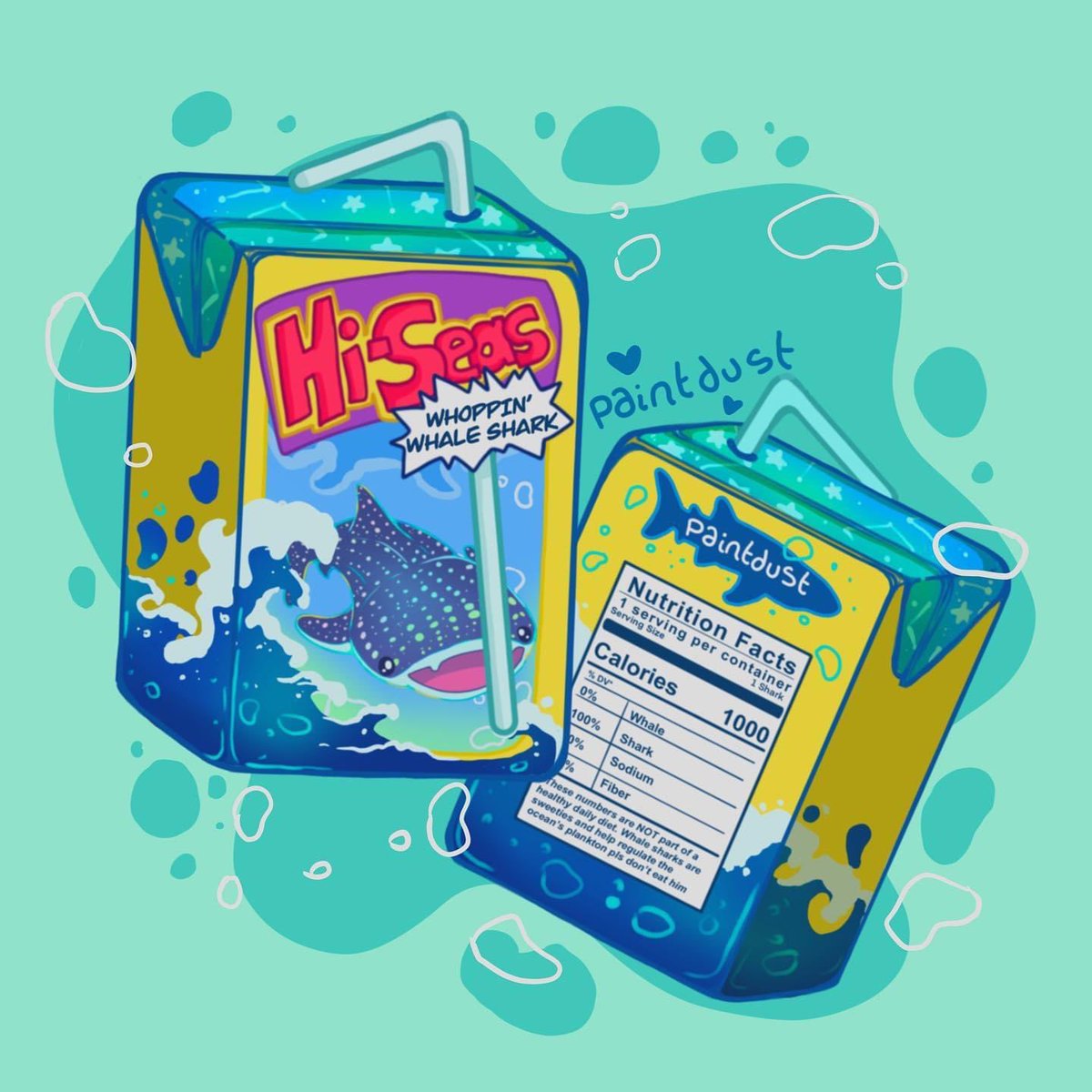 I heard it is #SharkAwarenessDay and therefore I’d like to remind you that sharks are cute and cool and neat with this juice box design I created