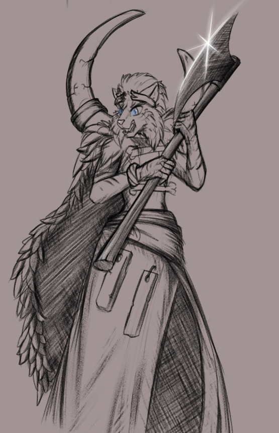fluffterry's tweet photo. Well... This is a sketch of my character that I created in Age of Wonders 4. I tried to recreate my OS, but something turned out... other.
I drew it some time ago, but I was afraid to publish it and now... Something in my head said that the time has finally come.
#anthro #sketch https://t.co/ScA2sxTRAW