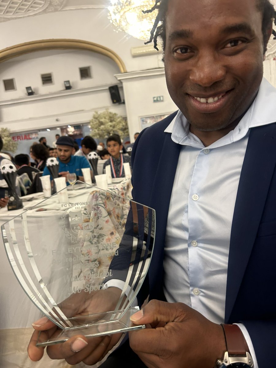 Big thank you to FC Leytonstone for inviting me to their awards night and giving me this special award. I can’t thank you enough Munaf (Chairman FC Leytonstone). #footballforall #footballinthecommunity #footballfamily #fcleytonstone #bwtrophies #wfcouncil