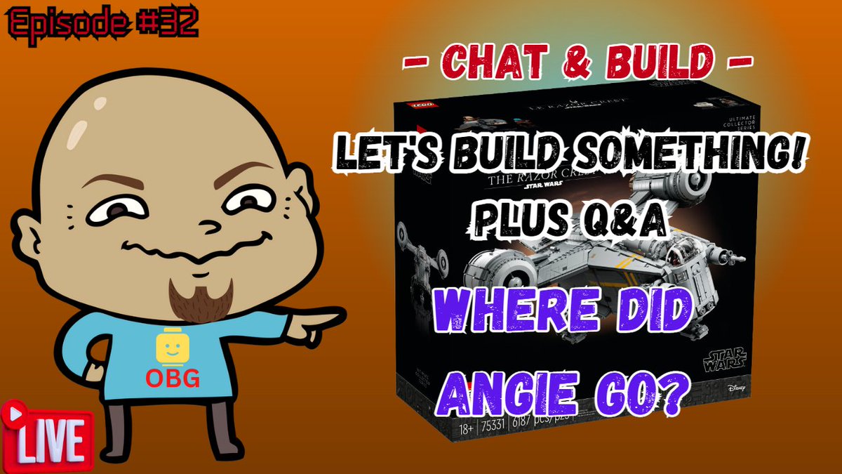 Live on YouTube! Join me build the LEGO Razor Crest!  A fun-filled stream filled with chatting, laughs, and of course, some awesome Star Wars vibes. Don't miss out on the excitement! 🌟 #LEGOBuild #LiveStream #StarWarsFan #legostarwars #StarWars 

youtube.com/live/TmuaU8Qkg…