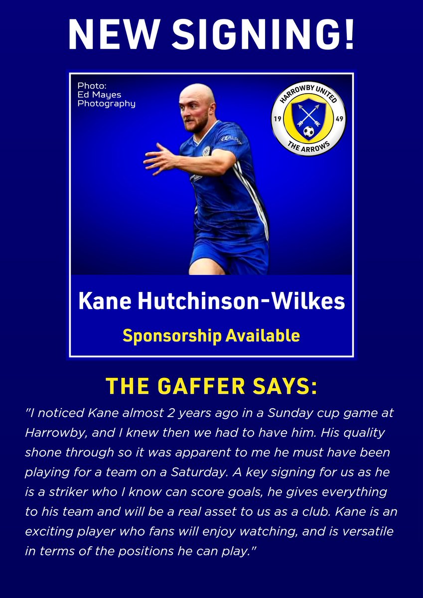 harrowbyutd1949's tweet photo. Welcome to Harrowby Kane.����⚽️👍 https://t.co/svJf7FOTEM
