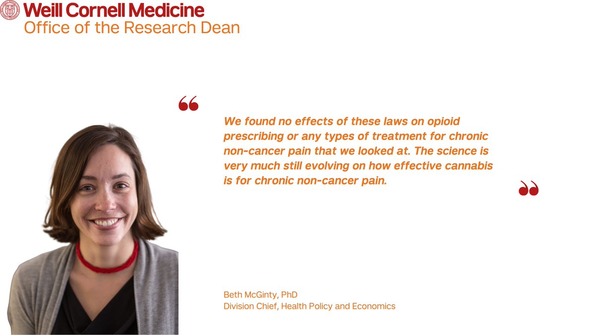 WCM Office of the Research Dean (@wcmresearch) on Twitter photo Dr. Beth McGinty and team conducted a policy analysis which found that medical cannabis laws have a negligible impact on opioid prescribing, according to a study published in Annals of Internal Medicine. tinyurl.com/4wchc45s <a href="/EmmaBethMcGinty/">Beth McGinty</a> <a href="/AnnalsofIM/">Annals of Int Med</a> Dr. Beth McGinty and team conducted a policy analysis which found that medical cannabis laws have a negligible impact on opioid prescribing, according to a study published in Annals of Internal Medicine. tinyurl.com/4wchc45s <a href="/EmmaBethMcGinty/">Beth McGinty</a> <a href="/AnnalsofIM/">Annals of Int Med</a>