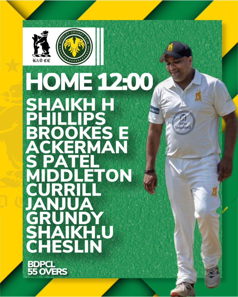 KandDCC's tweet image. 🔥MATCH DAY PREVIEW🔥

1st XI vs Moseley CC

12:00 Start
Streamed live on Phone/TV/Tablet ⬇️

youtube.com/@Knowledorridg…