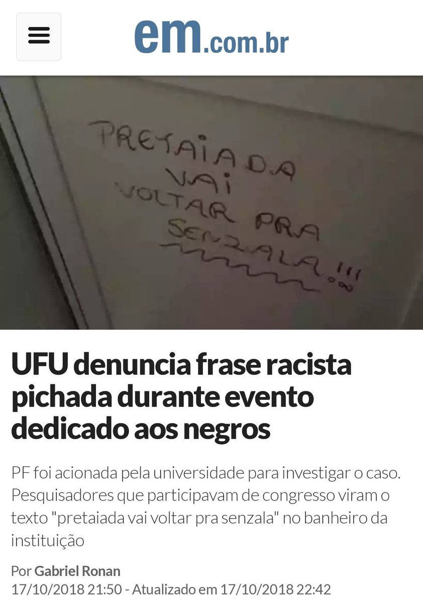 Ederrede16's tweet photo. @MBLivre Várias universidades com mensagens de nazismo, racismo, homofobia... 
Não se interessaram em pintar as paredes dessas universidades tbm?
Aliás quem será q pintou? 🤔 https://t.co/Zhe9azSGHd