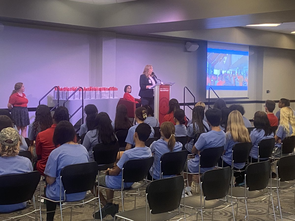 Perry Township students had a great time at Summer Success Camp <a href="/uindy/">University of Indianapolis</a>! <a href="/pollardjane/">Jane Pollard</a> sharing some wisdom at the end of camp ceremony. #WeGrowKids