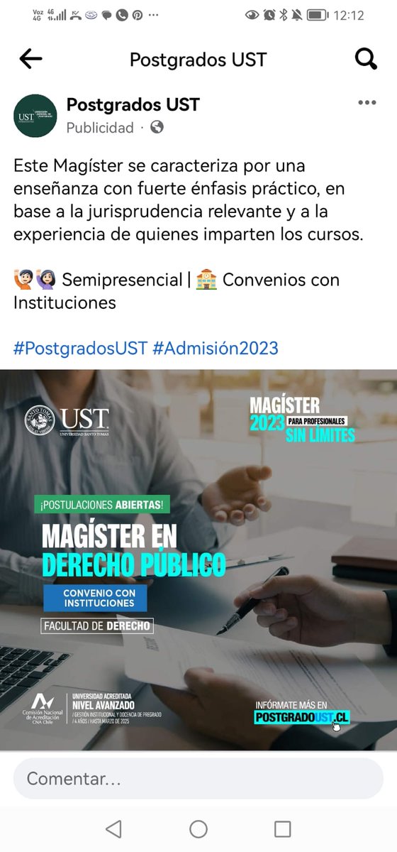 Daniela_MenRoy's tweet photo. El Magíster en Derecho Público, mención Derecho Administrativo Avanzado, de la Universidad Santo Tomás (CL) incluye contenidos de interés actual en el área del derecho público, con un fuerte énfasis práctico y modalidad semipresencial. https://t.co/EH3tFIP9l9 https://t.co/HDWDeO4hja