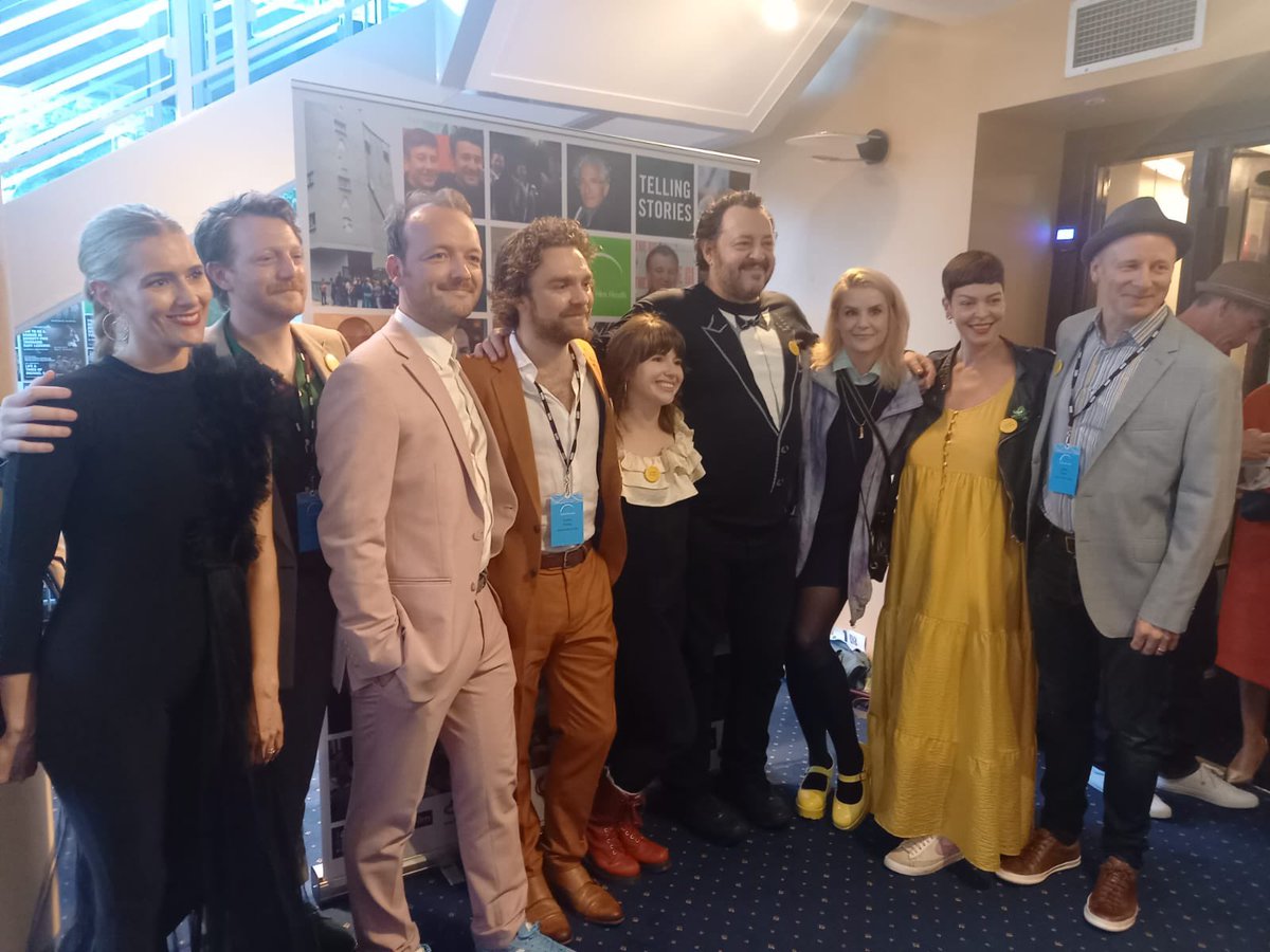 #ApocalypseClown cast & filmmakers in the @thtg ahead of the film’s world premiere tonight at @GalwayFilm Great buzz for the screening!