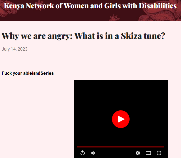 Kwwdnetwork's tweet photo. Fuck your ableism! is a Series that tells of the harm that we face on a day to day basis as women and girls with disabilities. We are angry. And we increasingly get angry by the ableism that is displayed each single day with no one to fight back. Read on:

https://t.co/0itRQW0vsj https://t.co/cHfAWArnl5