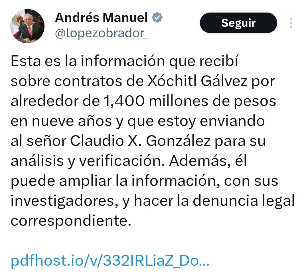Resistencia Ciudadana 🇲🇽 (@resistenciacmx) on Twitter photo "Presidente <a href="/lopezobrador_/">Andrés Manuel</a>, anímese a arrobarme, no le pasará nada. Ahora déjeme le explico el perro oso que acaba de cometer:
1. Con este tweet y su documento deja evidencia que está usando todo el aparato del Estado para investigarme dolosamente por mi aspiración. Sígale, no "Presidente <a href="/lopezobrador_/">Andrés Manuel</a>, anímese a arrobarme, no le pasará nada. Ahora déjeme le explico el perro oso que acaba de cometer:
1. Con este tweet y su documento deja evidencia que está usando todo el aparato del Estado para investigarme dolosamente por mi aspiración. Sígale, no