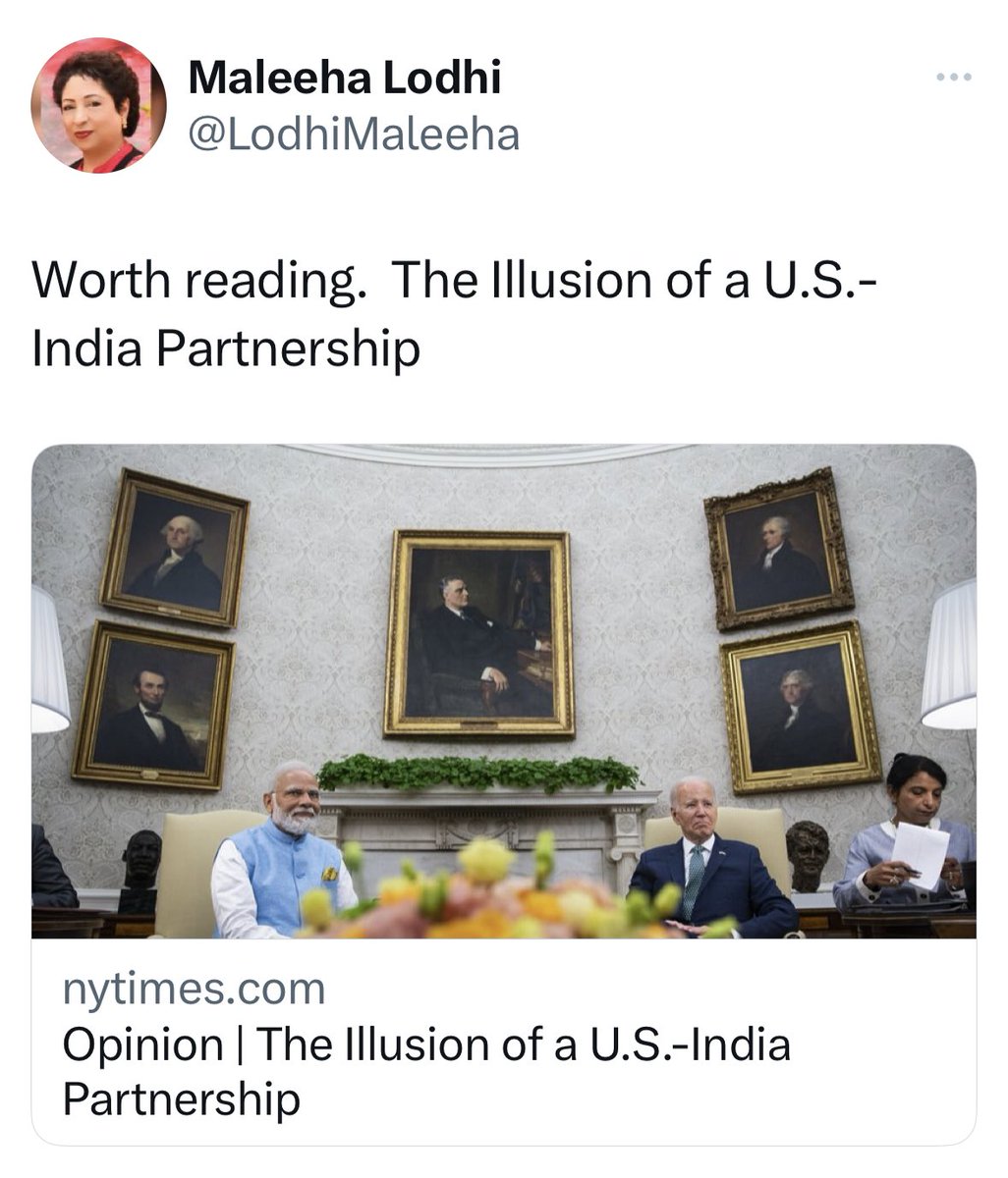 SuhagAShukla's tweet photo. Former Pakistani ambassador promoting a piece by Arundhati Roy regurgitating unoriginal, overwrought anti-India babble featured by @nytopinion.

Nah, there is no such thing as an “ecosystem.” To say otherwise is verboten. https://t.co/Vw1hISKa6e