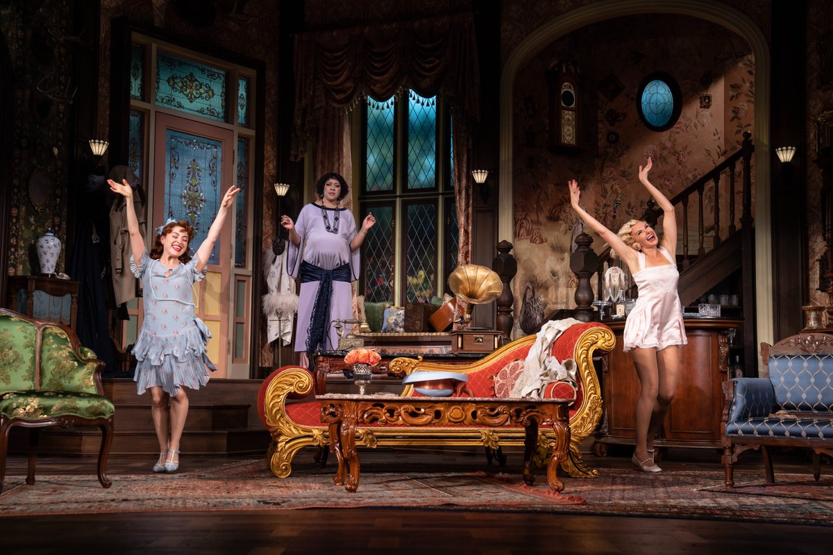 TheCottageBway's tweet photo. The shenanigans are ensuing 8 times a week over here at Broadway’s Hayes Theater. 

Do you have your 🗝️ for @thecottagebroadway yet?  

📷: Joan Marcus https://t.co/jJov5XLZi0