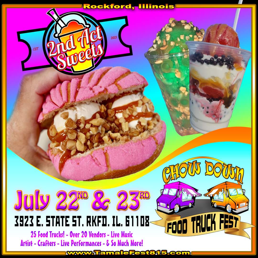 #Icecream #conchas are on deck at 2nd Act Sweets. Just one of 25 #FoodTrucks joining us for #Chowdown815 in a week! #Gathered! #Illinois #illinoisfoodtrucks #Illinoisevents #chicagofoodies #foodporn