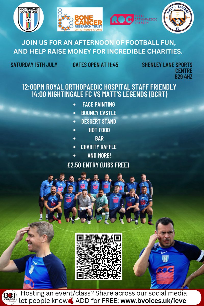 #SWBrumEVENTS – Family Fun Day - Charity Football match ⚽️
INFO:👉 zurl.co/myFn

#B31VoicesSupportingLocal
#FamilyEvents
#Charity 
#Northfield
#Birmingham 
#BirminghamUK