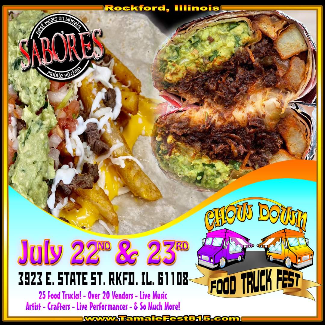 #SaboresFoodTruck is one of 25 food trucks joining us for #Rockfordchowdown next week!! Make plans to join us!!