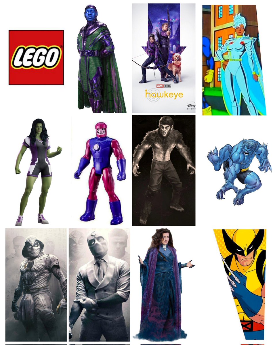 Disney is planning on releasing Lego figures for Moon Knight, werewolf by night and others pictured below. https://t.co/WiENozbZQ9