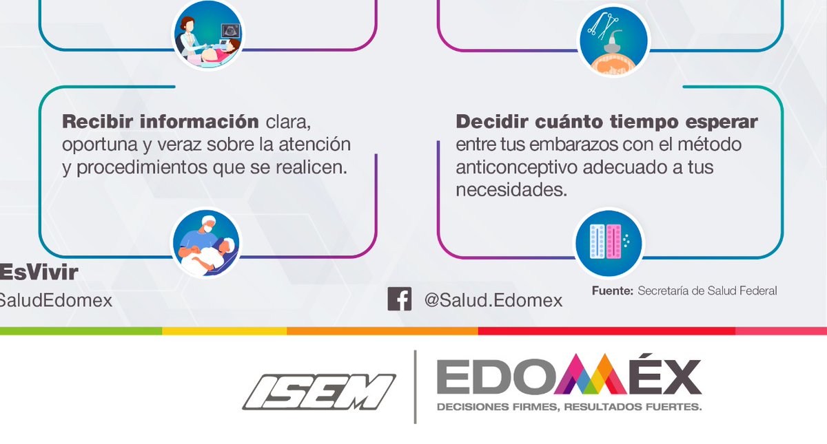 La #ViolenciaObstétrica se manifiesta a través de múltiples circunstancias.
En el #ISEM te cuidamos durante tu embarazo, el parto, puerperio y/o postparto, conoce tus derechos para recibir un trato digno.
Recuerda que ¡No Estás Sola!