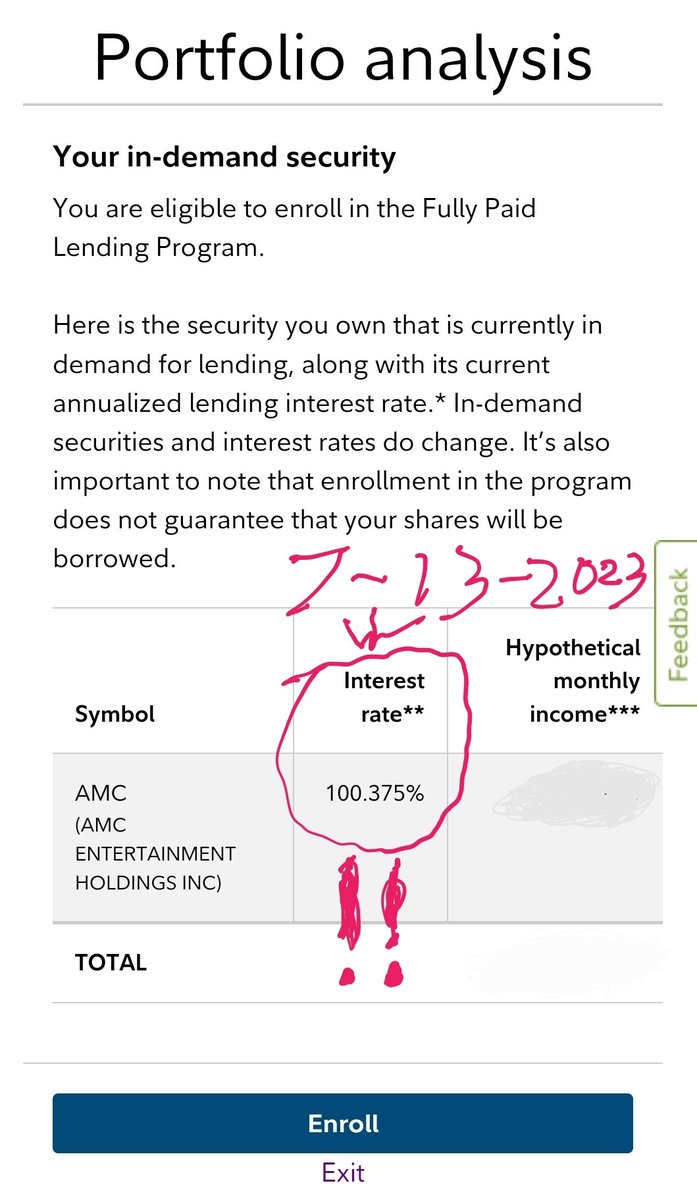 cgracia101's tweet photo. CTB, DTC...I only care what #Fidelity tells me how much interest they want to give me for my $AMC shares! This #APE ain't loaning out ANY SHARES! Interest keeps rising and rising! No fake #Ortex! No fake #IBRK! #AMC $APE #AMCARMY #AMCSQUEEZE #MOASS https://t.co/ojt2KT7sBd