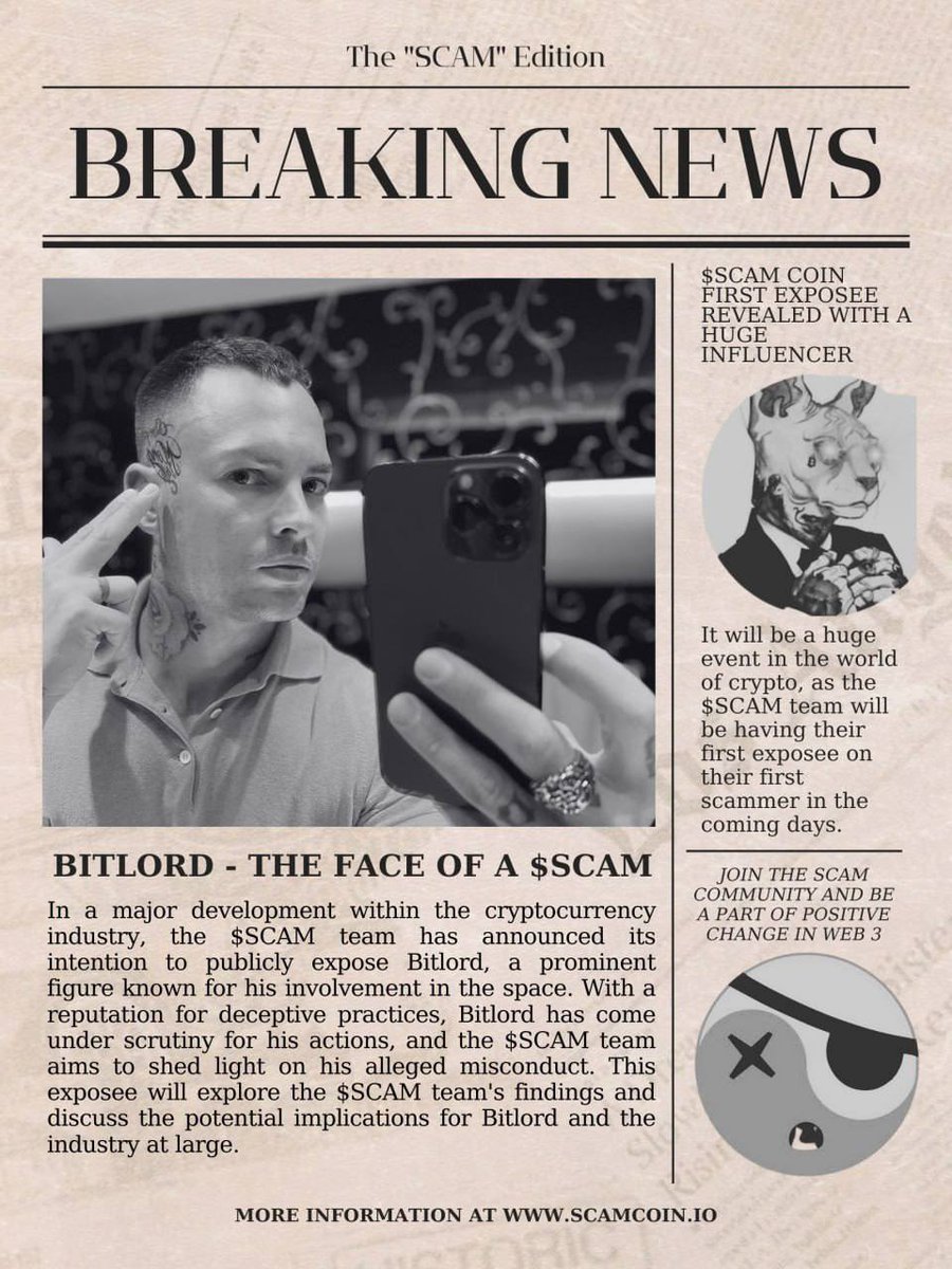 S.C.A.M. Coin (Some Cryptos Aren't Memes) tweet media