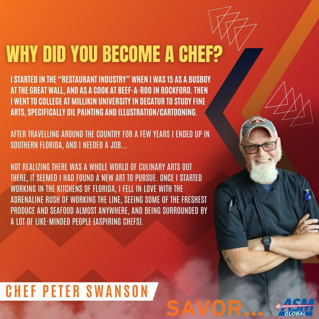 BMOCenter's tweet photo. July is Culinary Arts Month and what a better way to celebrate than to highlight our very own Chef Peter Swanson! Get to know him by reading all about his passions behind the kitchen! We're incredibly lucky to have him!
#CulinaryArtsMonth #ChefPete #SAVOR #ASMGlobal https://t.co/eqI4rw3mHM