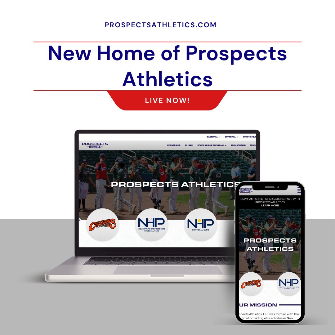 Prospects Athletics' brand new website is here to take your sports experience to the next level! Explore our brand new new dynamic website for all things Prospects Athletics! 🚀🔥 #ProspectsAthletics #NewWebsite #GameChanger