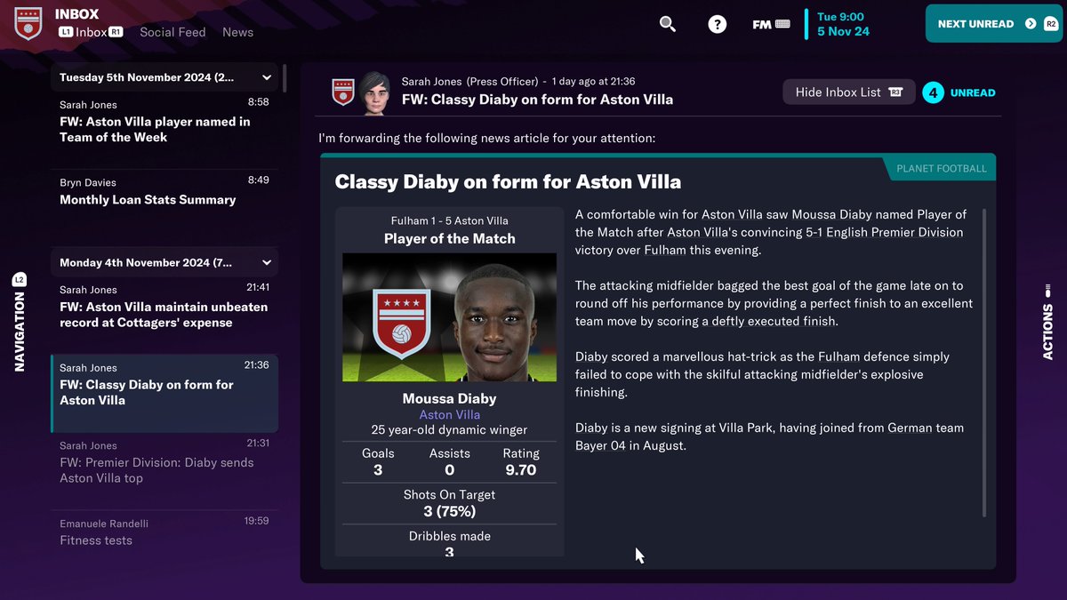 AVFCMidge's tweet photo. #PS5Share, #FootballManager2023ConsoleEdition A sign of things to come👀 #avfc https://t.co/wTk8qSDeoD