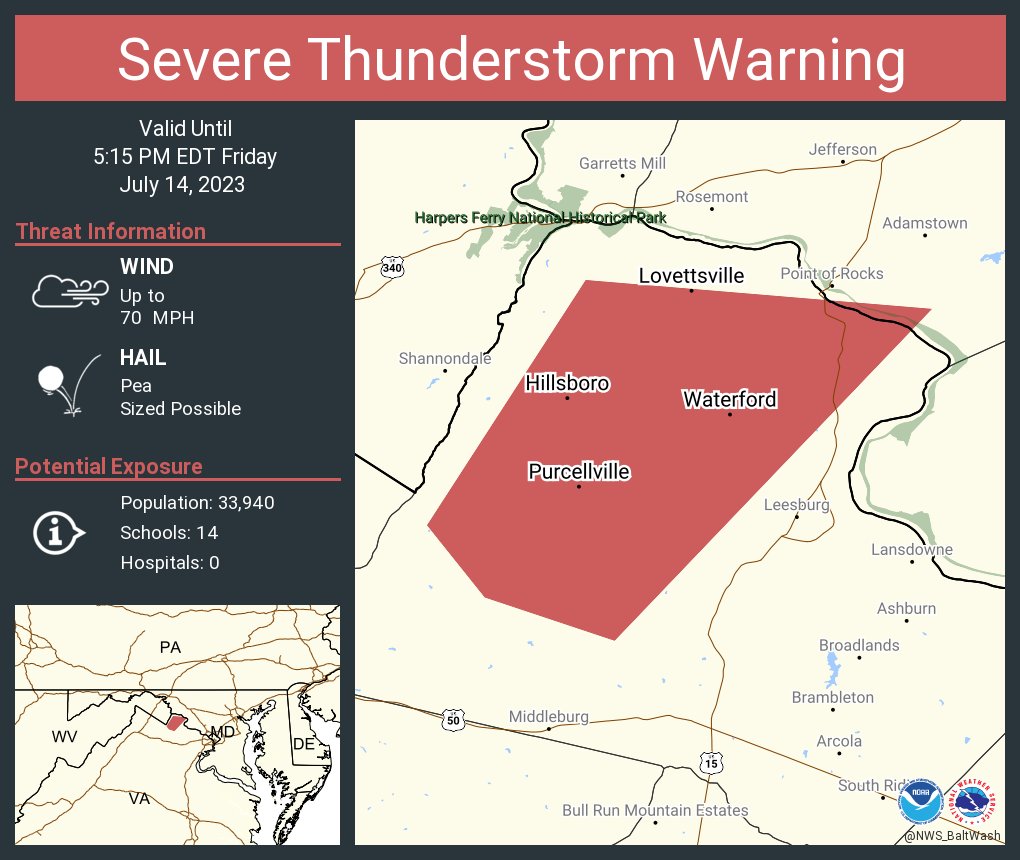 Mike Smith on Twitter "RT NWS_BaltWash Severe Thunderstorm Warning