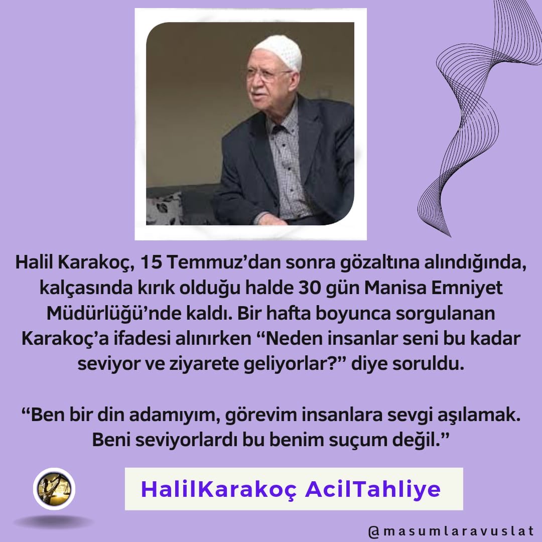 NataliAVAZYAN's tweet photo. Halit amcam çok hasta 😭😭😭 birazcık empati yapın ya sizin babanıza yapılsaydı bu hukuksuzluk ne yapardınız?

HalilKarakoça AcilTahliye https://t.co/daYvLfdAcP