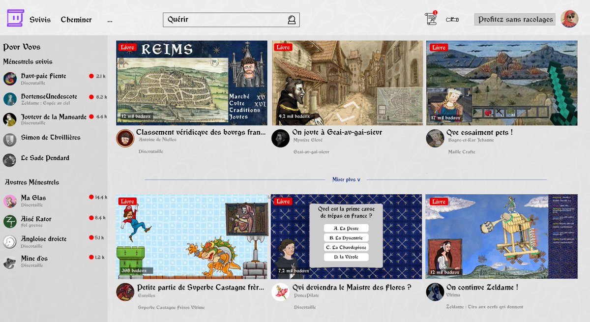 Bonjour <a href="/TwitchFR/">Twitch FR</a>, en ce jour d'huy je trouve mien compte ainsy, qve pvis-je fayre ?