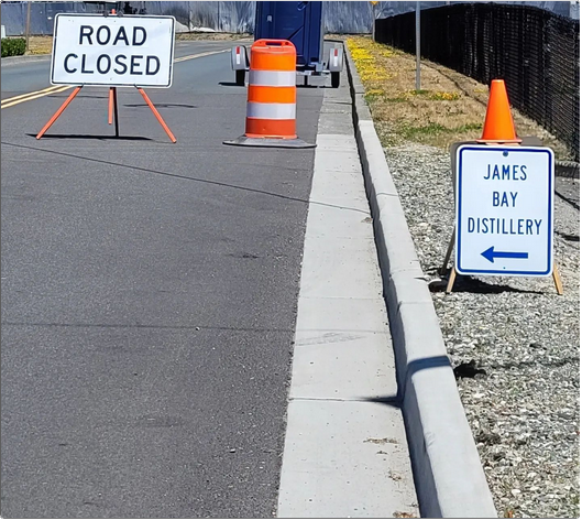 Hmmm, road closed ahead for one-day of paving can ONLY mean, mandatory left turn to the #whiskies, #gins, #vodka at the #distillery! #painefield #everettwa #Mukilteo #itstheweekend Cheers! 21+ of course (& pls visit our neighbors at #FlyingHeritage Museum!)