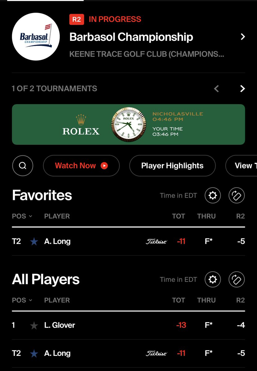 Oh, by the way…Adam Long was texting yesterday helping arrange pickup of his donated items before teeing off in the PGA stop in Kentucky at Barbasol Championship.
He currently sits in 2nd place after his 2nd round at 11 under.
Keep it up @aLongShot! We’ll be rooting for you. https://t.co/KXInU7840K https://t.co/3xb0QYpblX