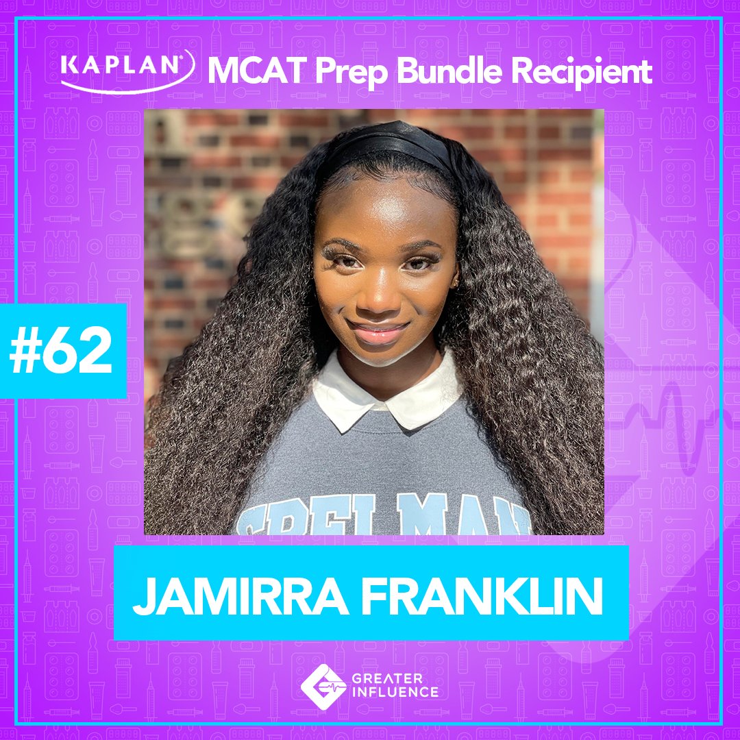 Congratulations to the winners of our third MCAT Prep Bundle Giveaway and our Greater Influence, Inc - Kaplan Scholarship recipients! It was an honor to read your stories and get to know you all a little better. We at Greater Influence wish you all the best!