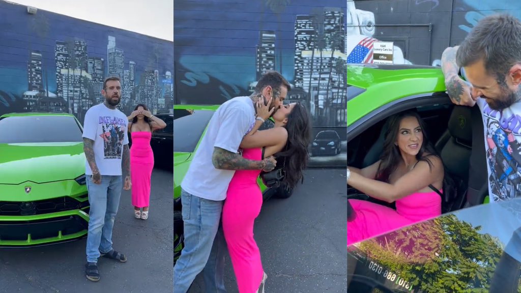 Adam22 buys his wife Lena The Plug a brand new Lamborghini Urus SUV after her first ever BBC scene with Jason Luv since their marriage. 
WATCH youtu.be/YGvcPmx0XNg