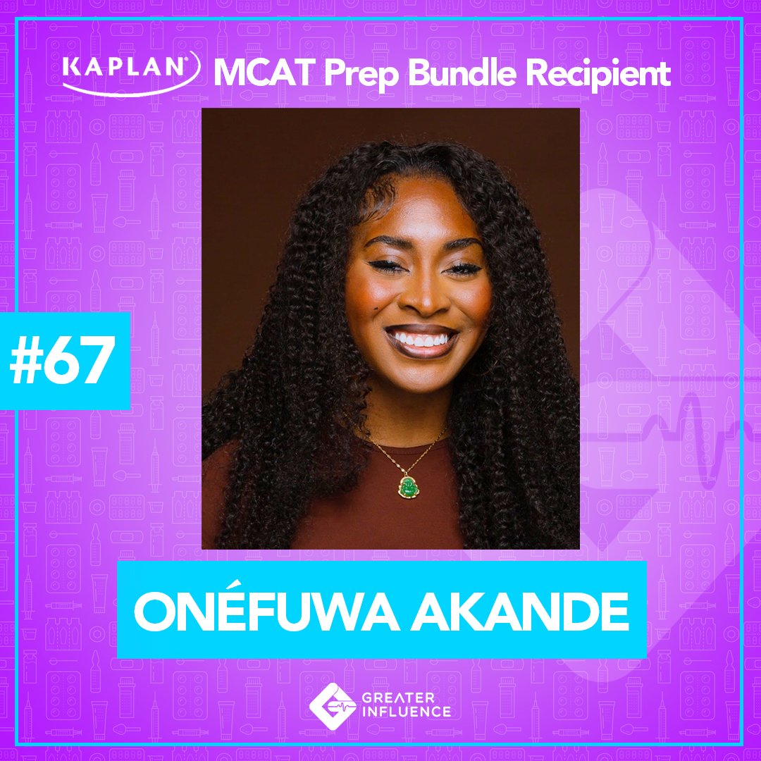 GreaterInf's tweet photo. Congratulations to the winners of our third MCAT Prep Bundle Giveaway and our Greater Influence, Inc - Kaplan Scholarship recipients! It was an honor to read your stories and get to know you all a little better. We at Greater Influence wish you all the best! https://t.co/CqRT4ZyWpu