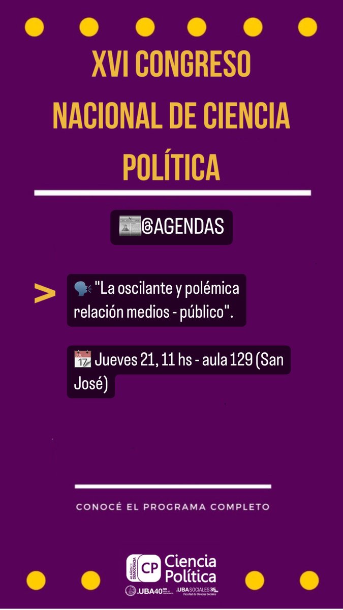 Ciencia Política - UBA tweet media