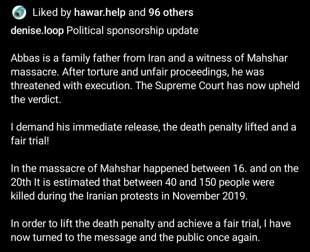 Jeanne2022Rev's tweet photo. 🙏🏻Thank you @denise_loop from Germany's Parliament for accepting political sponsorship of #AbbasDaris. He is at imminent risk of execution indeed, please help save him and help bring him back to his three kids and elderly Ill mother. @HawarHelp
Special thanks to Germany's political sponsorship team. 🙏🏻
#عباس_دریس