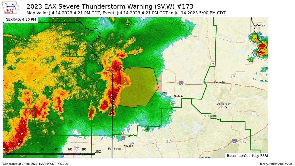 EAX issues Severe Thunderstorm Warning [damage threat: CONSIDERABLE, wind: 70 MPH (RADAR INDICATED), hail: <.75 IN (RADAR INDICATED)] for Cass, Clay, Jackson, Johnson, Lafayette, Ray [MO] till 5:00 PM CDT https://t.co/7DmxAvJKSv https://t.co/gUHkZjGkV9