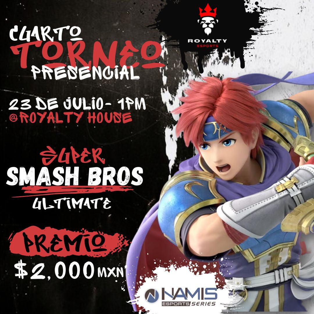 Les recordamos que el siguiente fin es Namis @ Royalty House #2!

Último torneo Pre-Factor en GDL! 

💸 $2,000 pesos de pot 
📆 Domingo 23 de Julio
- $ 100 pesos de inscripción 

🔗 Registro: 
Start.gg/RoyaltyHouse4