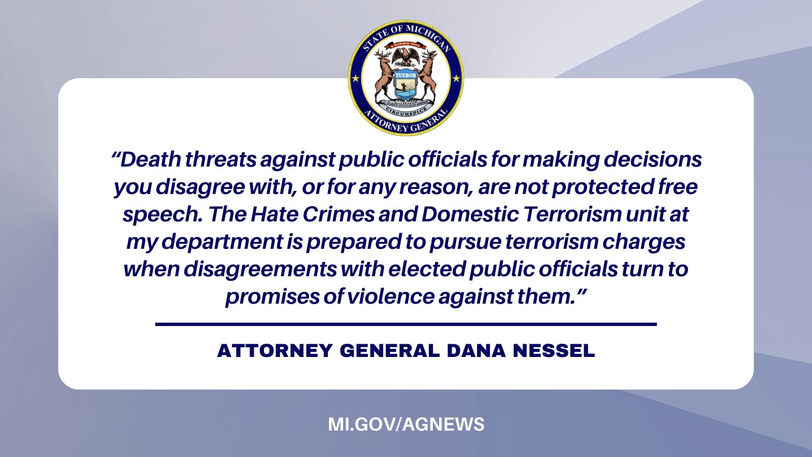 Michigan Attorney General Dana Nessel on Twitter "Hillsdale Man Bound