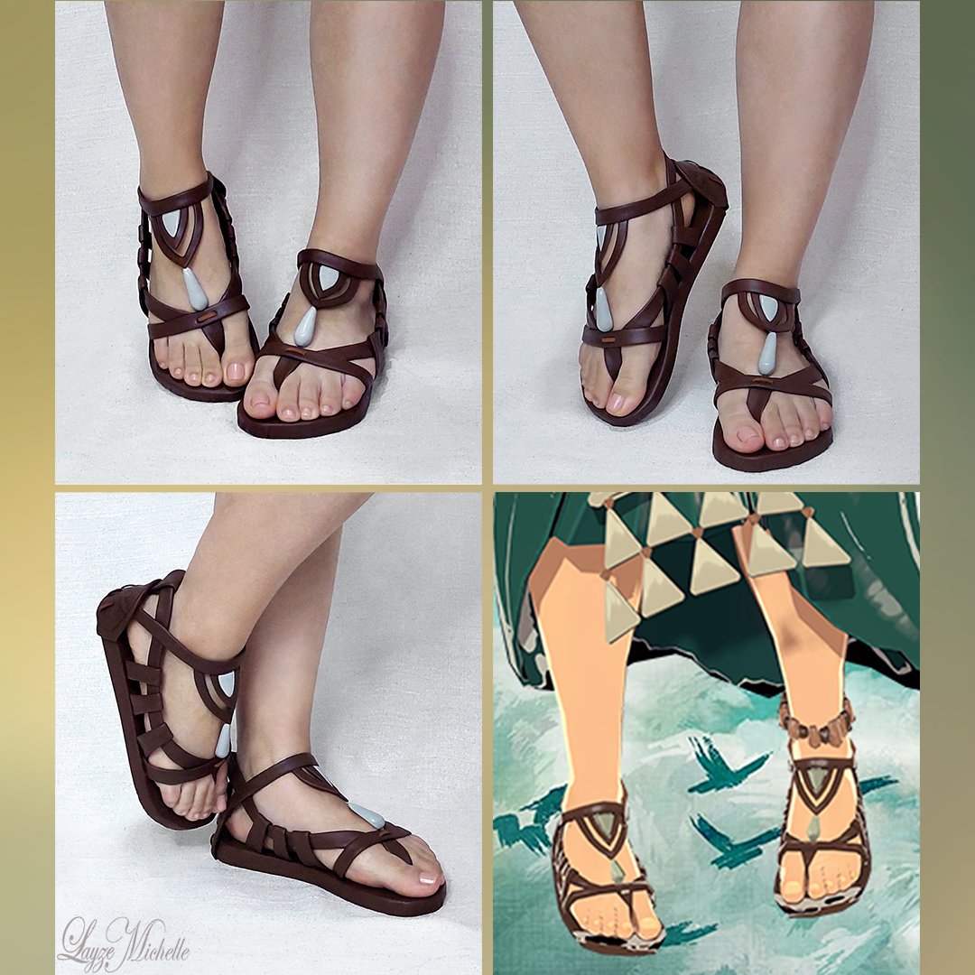 Yaaaay #Zelda's sandals are finisheeed!✨⁣
⁣
This one was a difficult piece to make because in the game you hardly have very clear access to her sandals, so it was a lot of work to get all the angles I needed to put this together!🫠⁣

#TearsOfTheKingdom