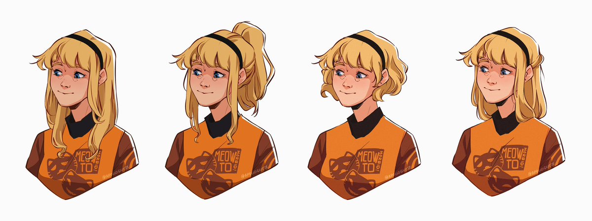 Hair designs for my baby Myora🔪🔪 #oc #characterdesign