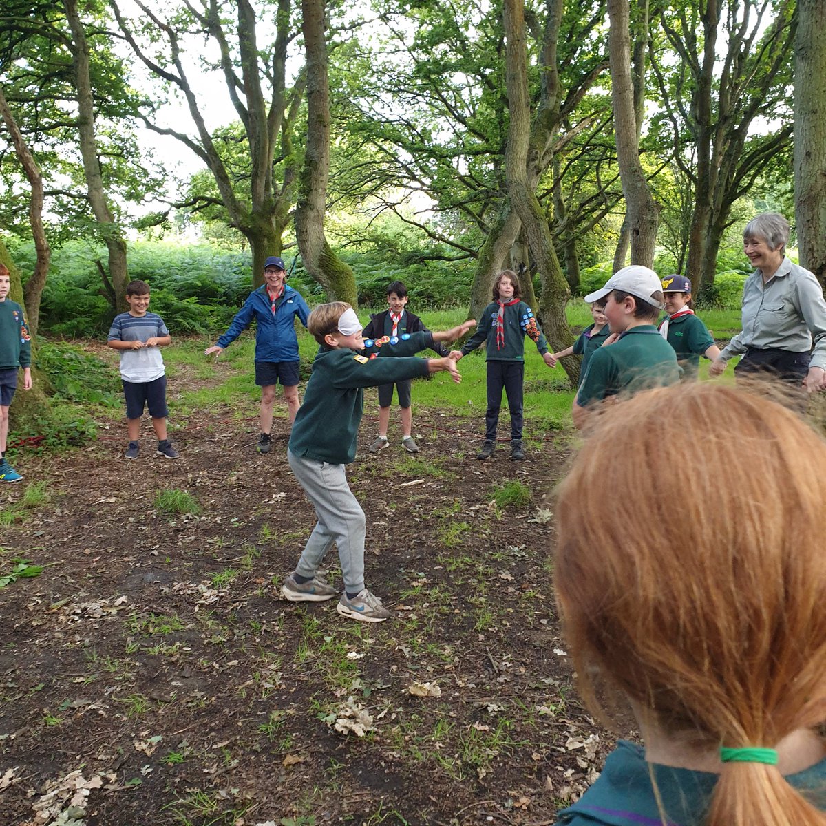 Final bracken bashing with Cubs. It is working, bracken everywhere else is 2m tall!
Played an ecosystem game where C was a sparrowhawk and then one about echo-location with a bat and a moth. That one may have needed more explanation, but they had fun 🤣