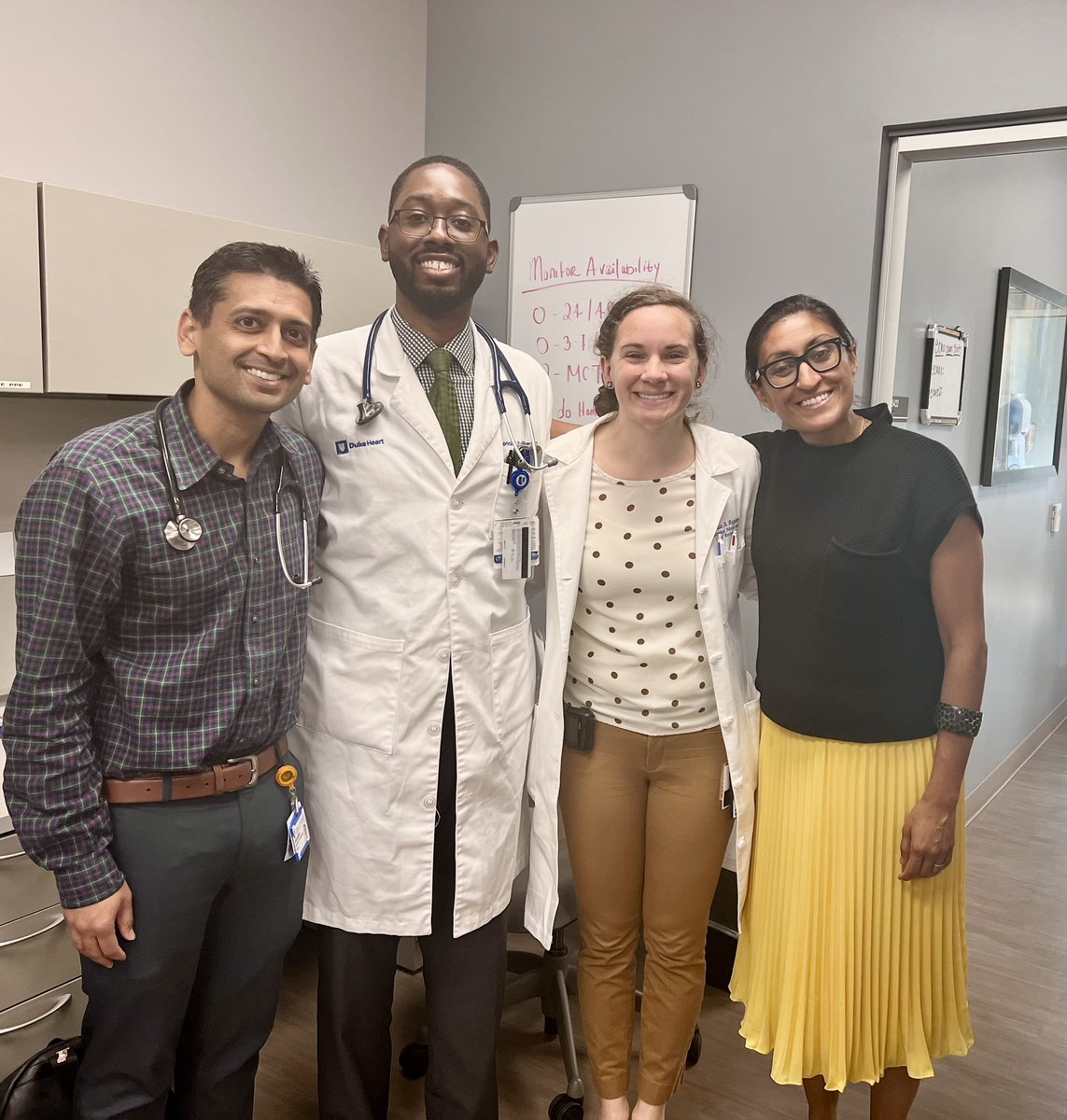 Amazing start to the year with our ⭐️ former <a href="/DukeIMChiefs/">Duke IM Chief Residents</a> and current <a href="/DukeCardFellows/">Duke Cardiology Fellows</a> with <a href="/LTSullivanMD/">Lonnie Sullivan</a> and <a href="/jregan2012/">Jessica Regan</a> in continuity clinic! 

<a href="/DukeHeartCenter/">Duke Heart</a> <a href="/NPagidipati/">Neha Pagidipati</a> <a href="/AimeeZaas/">Dr. AimeeZaasDukeIMPD</a> 

#cardiometabolicpreventionclinic