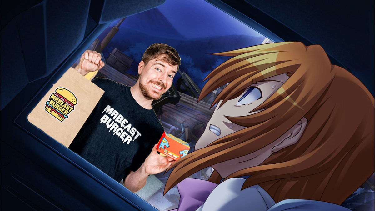 boboboobobobvn's tweet photo. Higurashi where everything is the exact same but rika is replaced with mrbeast https://t.co/AD3muzyCTv