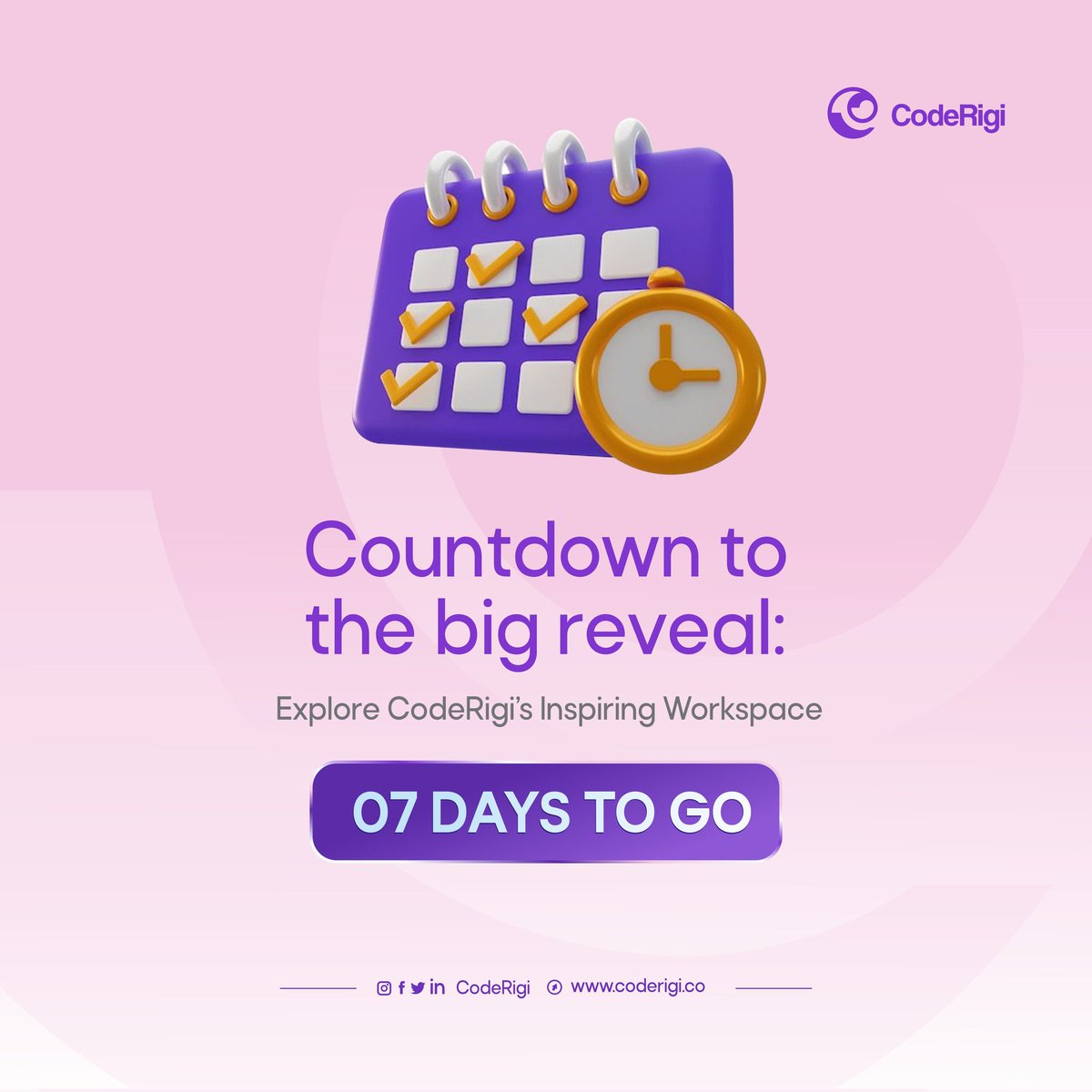 coderigi_'s tweet image. It&apos;s 7 days = 1 week to go!!!

We are super excited to take you through this last lap!

Remember, when we unveil, you get premium access to all our services:

• Custom Software Development
• Web Development
• Mobile App Development
• IT Consulting

👇
