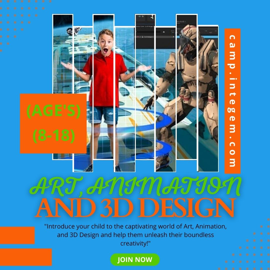 Integem_Inc's tweet image. "Introduce your child to the captivating world of Art, Animation, and 3D Design.
______
visit our website:
camp.integem.com
_____
.
.
.
#arcoding #stemeducation #gamedesign #codingforkids #juniorlearner #technologyeducation #stemlearning #areducation #gamersofinstagram