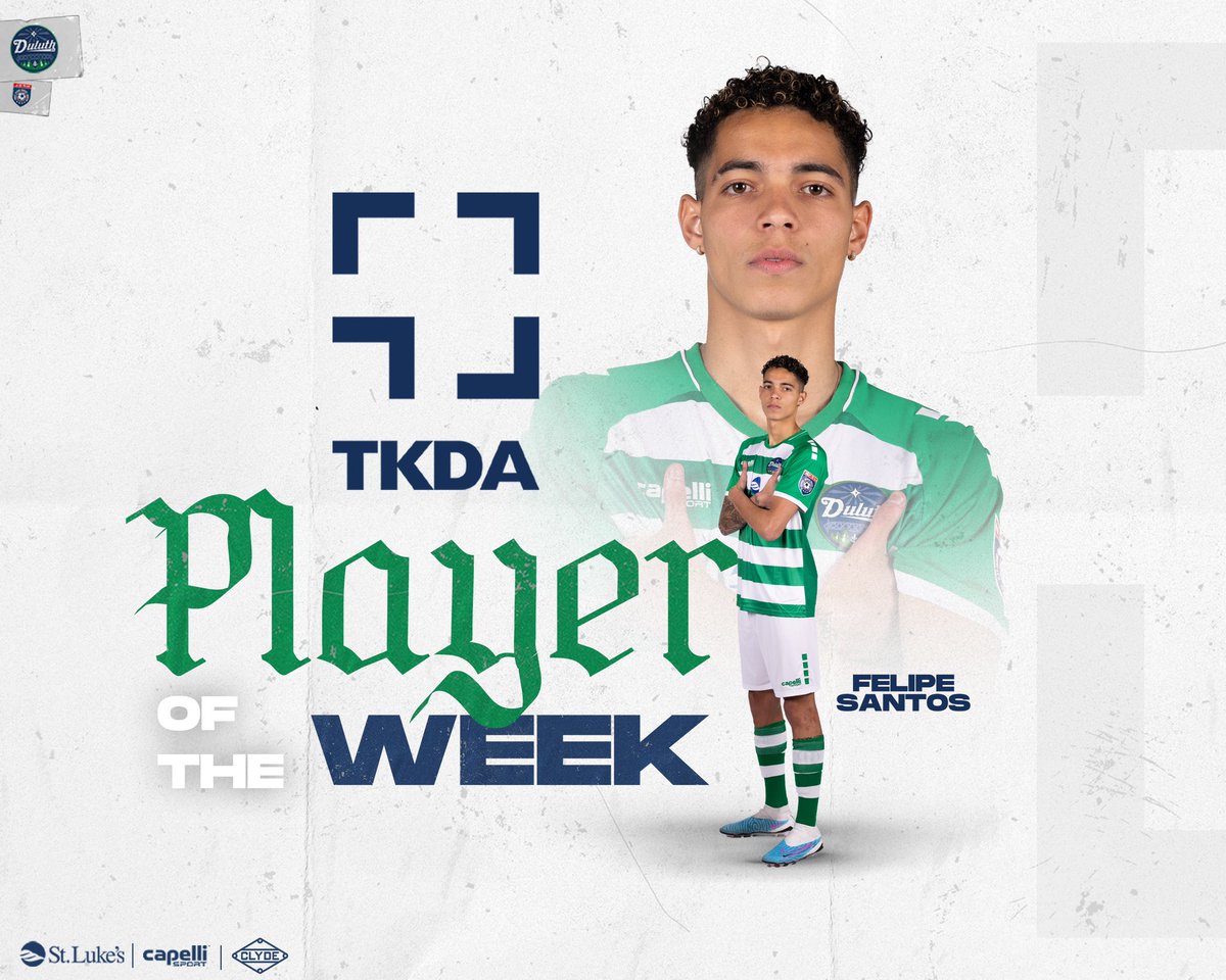 DuluthFC's tweet photo. Our TKDA Player of The Week 

#DuluthFC #BlueGreens https://t.co/knAfNc1dYG