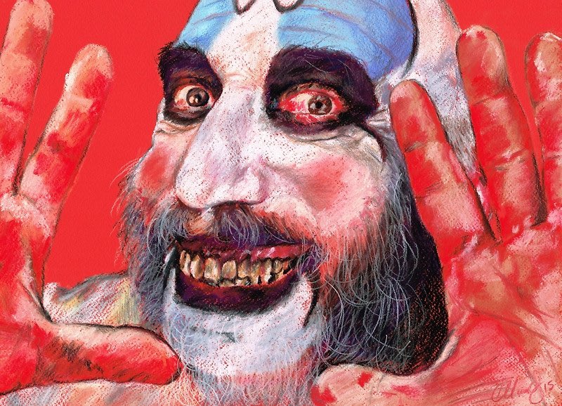 Happy Birthday to the late great Sid Haig!  Captain Spaulding. 🖤🤡
✨
Soft pastel artwork on paper.
✨
#sidhaig #houseof1000corpses #tootyfuckinfruity #art #artist #horror